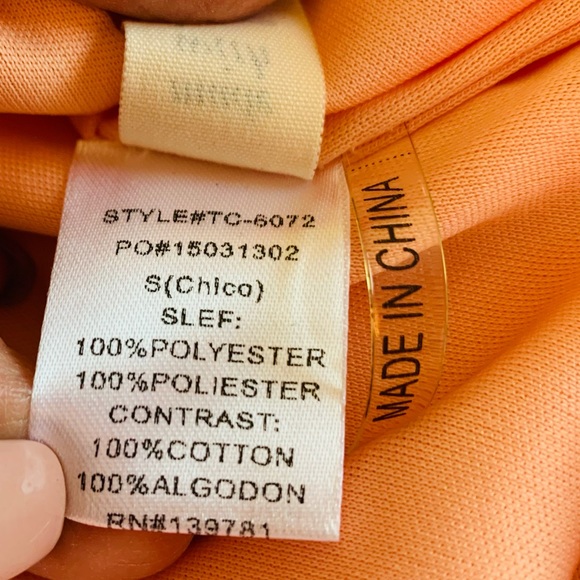 Tea & Cup Peach Sheer Mesh Lace Appliqué Romper S - Picture 12 of 13